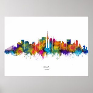 Xi'an Kina Skyline Poster