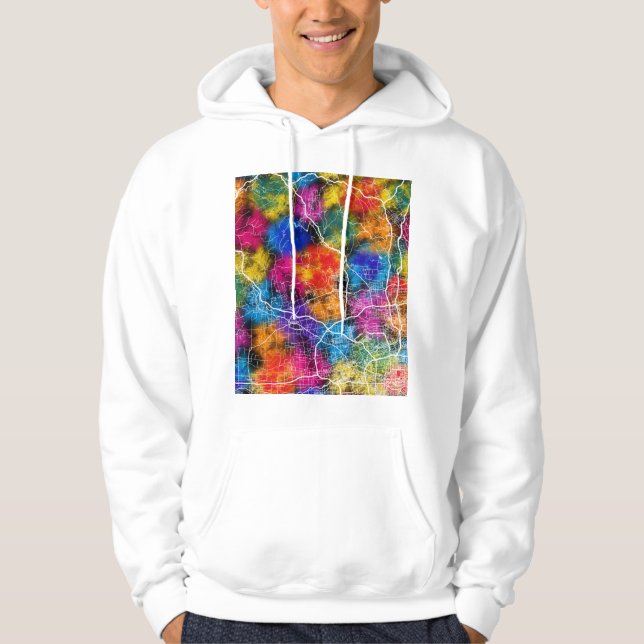 Xianyang China City Map Hoodie (Framsida)