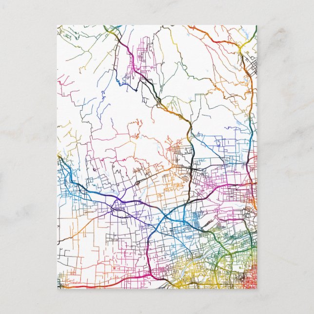 Xianyang China City Map Vykort (Framsida)