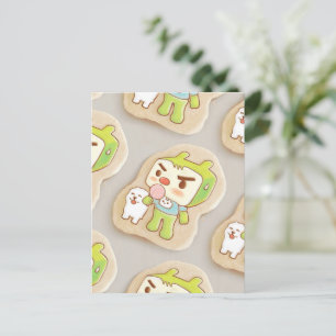 XiaoTieJun Icing Cookies Meddelande Vykort