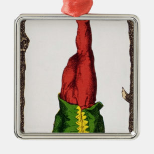 XII den hängda manen, tarotkort Julgransprydnad Metall