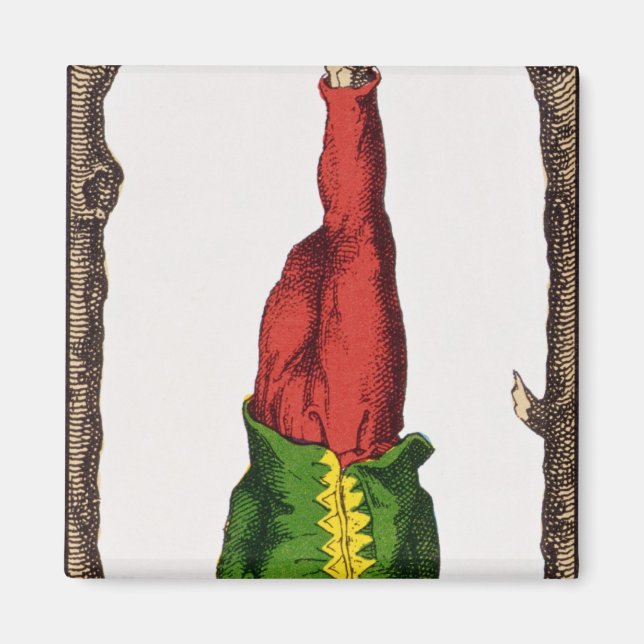 XII Hanged Man, tarotkort Magnet (Framsidan)