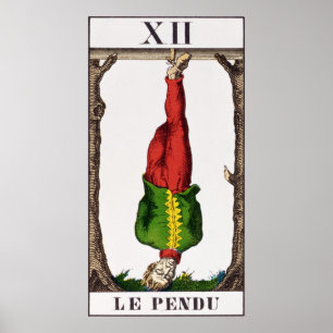 XII Hanged Man, tarotkort Poster