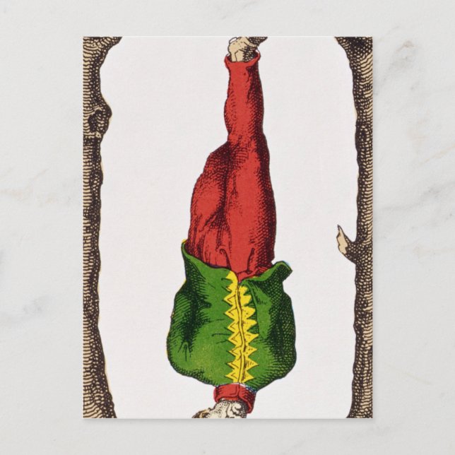 XII Hanged Man, tarotkort Vykort (Framsida)