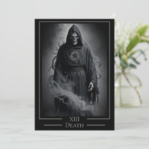 XIII Död Tarotkort Halloweenfest Inbjudningar