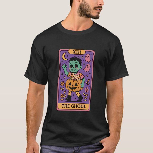 XIII Odågan Halloween Tarotkort Kul T Shirt (Framsida)
