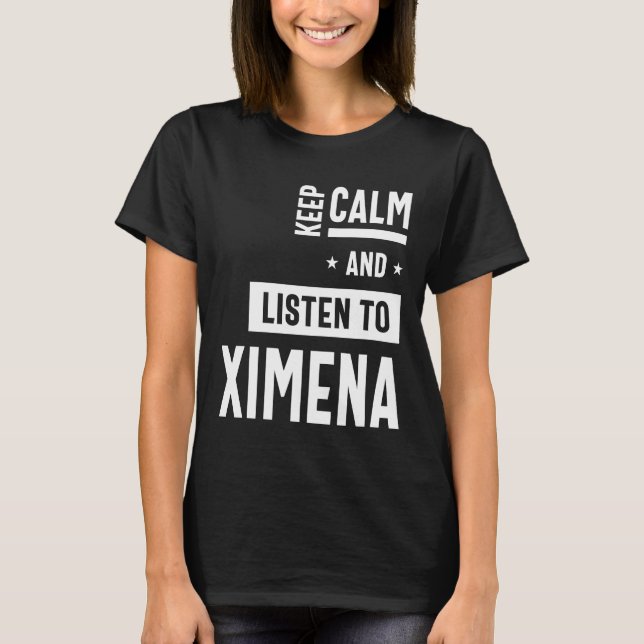 Ximena Personlig Namn Birthday Gift T Shirt (Framsida)