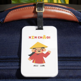 XIN CHÁO! Vietnams språktagtaggar Bagagebricka