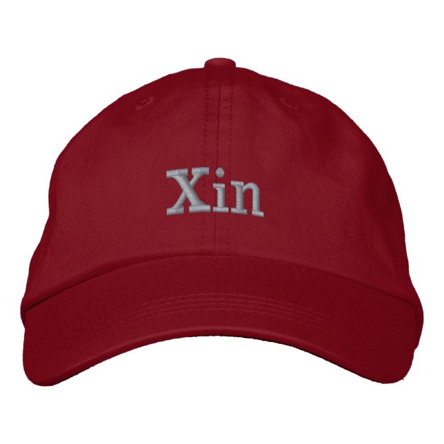 "Xin" Herrnamn Broderat, Broderad Keps (Framsida)