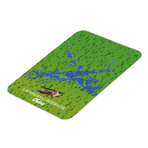 Xin'anjiang Reservoir China karta Magnet