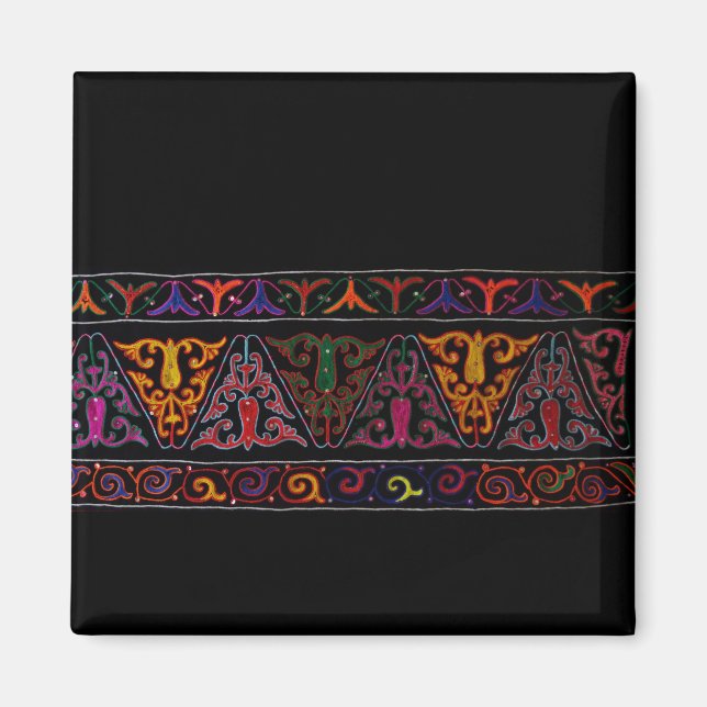 Xinjiang Embroidery Gräns Magnet (Framsidan)