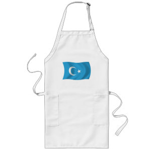 Xinjianj Uigur Flag Livremsskjorta Långt Förkläde