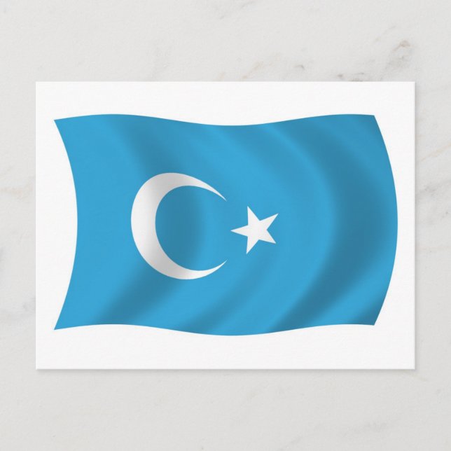 Xinjianj Uigur Flag Postkort Vykort (Framsida)