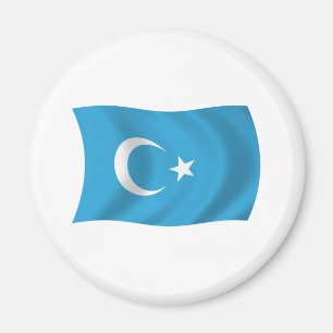 Xinjianj Uigur Flagga Magnet