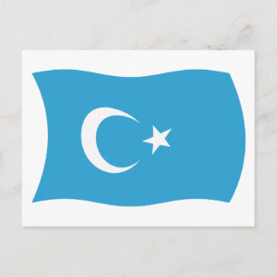 Xinjianj Uigur Flagga Postkort Vykort