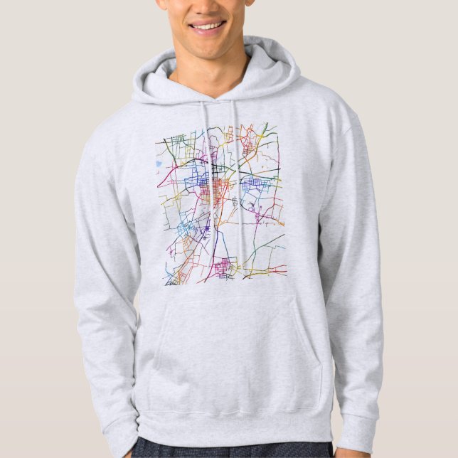 Xinxiang Kina Stadskarta Hoodie (Framsida)