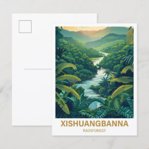 Xishuangbanna Rainforest Yunan Tiongkok Travel Vykort