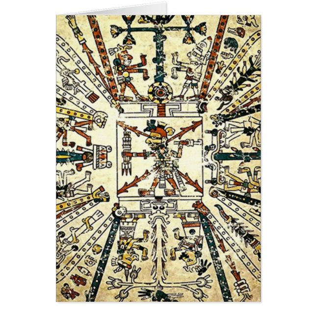 Xiuhtecuhtli Aztec Död Gud Hälsningskort (Framsidan)