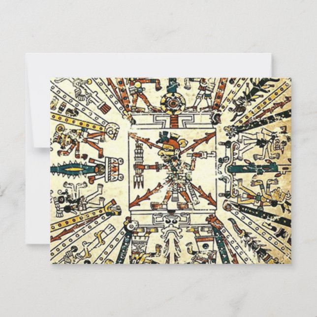 Xiuhtecuhtli Aztec Död Gud Inbjudningar (Framsida)