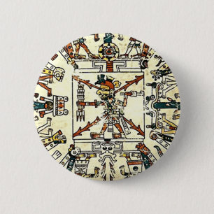 Xiuhtecuhtli Aztec Död Gud Knapp