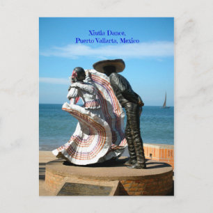Xiutla Dance på Malecon Peurto Vallarta Mexico Vykort