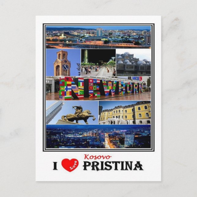 XK Kosovo - Pristina - Vykort (Framsida)