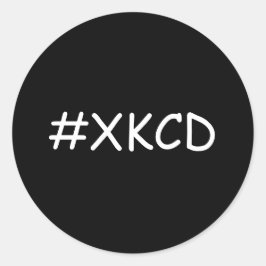 xkcd Hashtag Runt Klistermärke