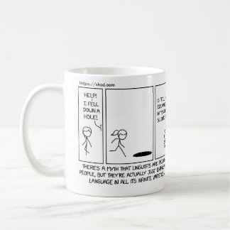 xkcd linguist humor - Georgetown OLE Kaffemugg