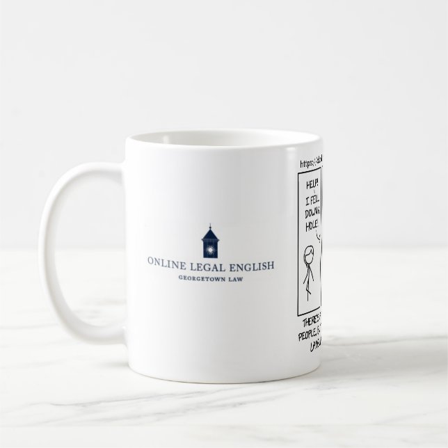 xkcd linguist humor - Georgetown OLE Kaffemugg (Vänster)