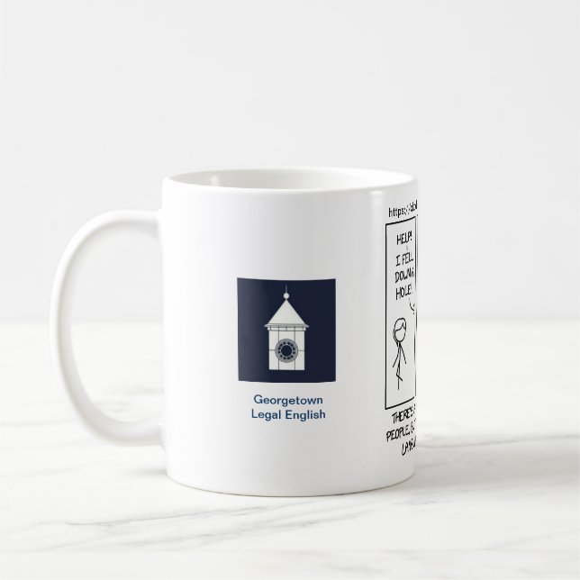xkcd linguist humor - Georgetown OLE Kaffemugg (Vänster)