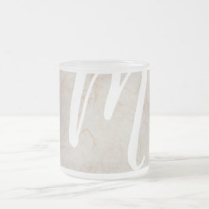 XL Monogram Silke Pappra struktur-bildglaset Glass Frostad Glasmugg