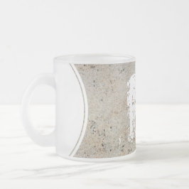 XL Monogram Stone struktur-bild Frostat Glass Mugg