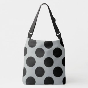XL Polka dots Black Storm Grått Fashionable Axelväska