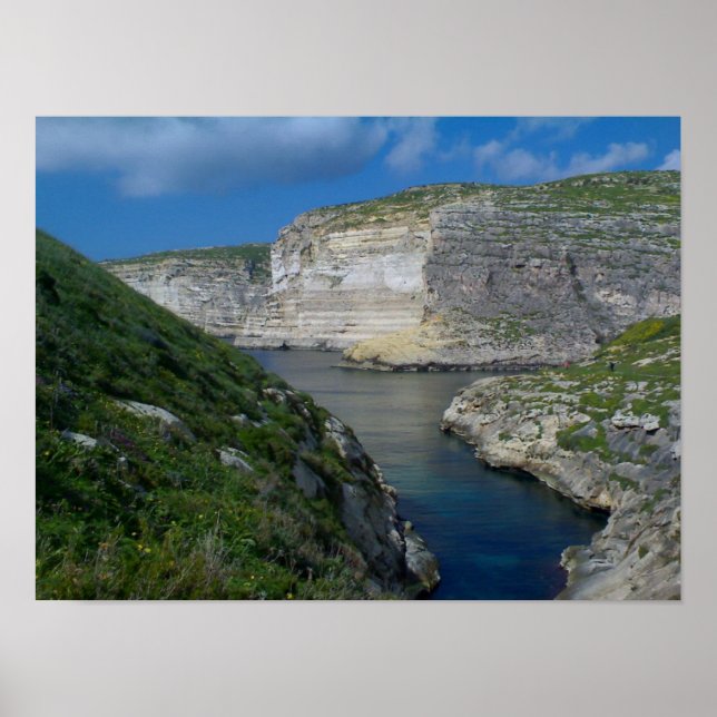 Xlendi Cliffs- Gozo, Malta Poster (Framsidan)