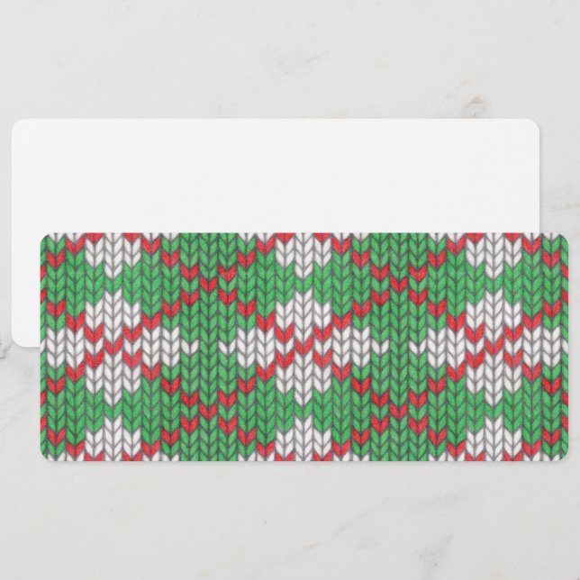 XMAS ARGYLE STICKAD 4x9,25 Platt kort / Horisontel (Fram/baksida)