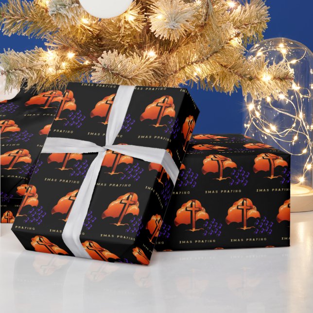 Xmas Bön fallande Presentpapper (Helgdagar)