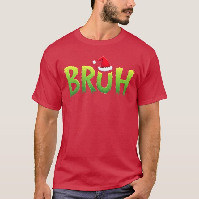 Xmas Bruh Christmas eens Boys Funny Christmas vint T Shirt (Framsida)