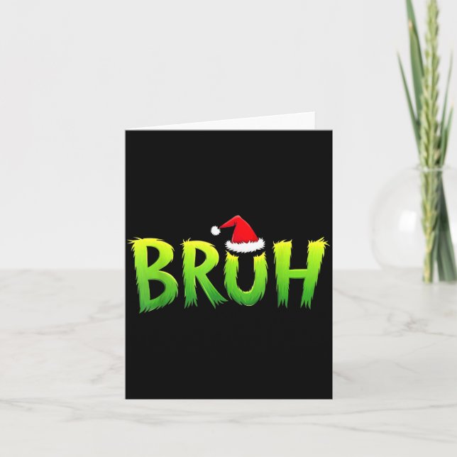 Xmas Bruh Christmas Kids Teens Boys Funny Christma Kort (Framsida)