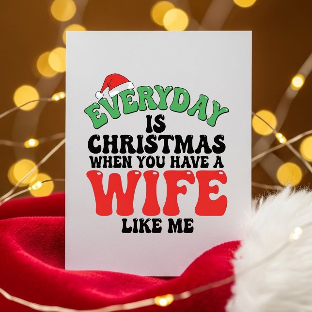 Xmas Card for Husband Funny From Wife Julkort (Skapare uppladdad)