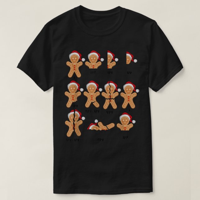 Xmas Christmas Santa Hat Fractions Math Teacher Co T Shirt (Design framsida)