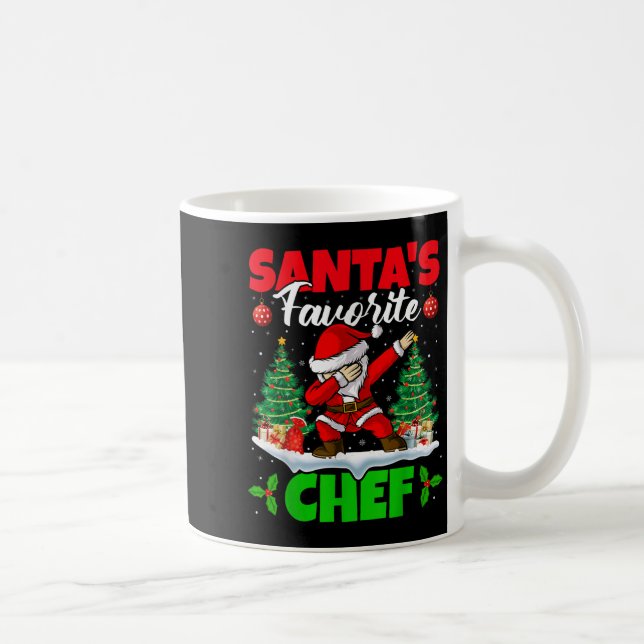 Xmas Dabbing Santa's Favorite Chef Christmas  Kaffemugg (Höger)