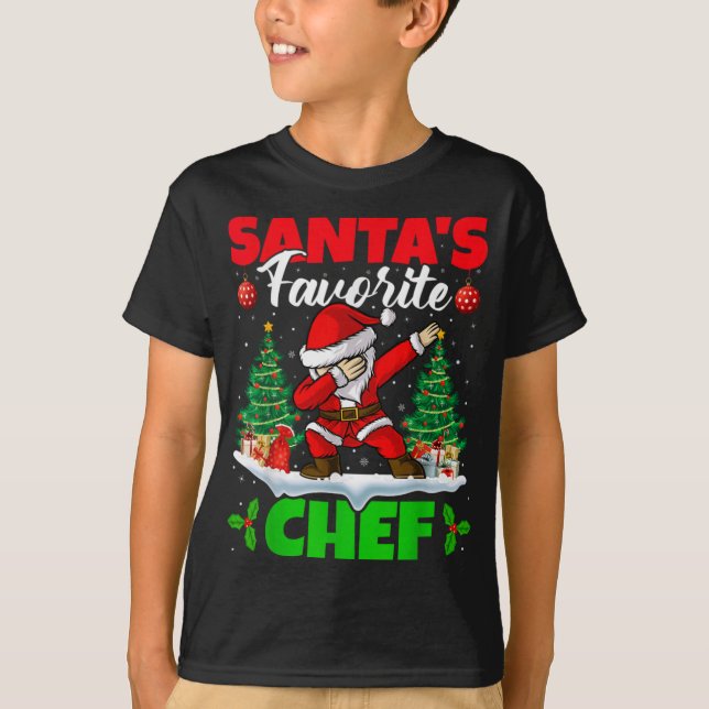 Xmas Dabbing Santas Favorite Chef Christmas T Shir T Shirt (Framsida)