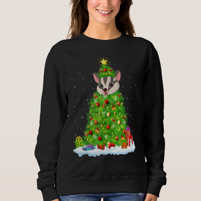 Xmas Decorations Lights Santa Sugar Glider Christm T Shirt (Framsida)