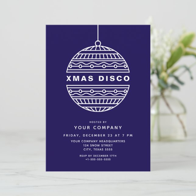 Xmas Disco med julbalen Inbjudningar (Stående Fram)
