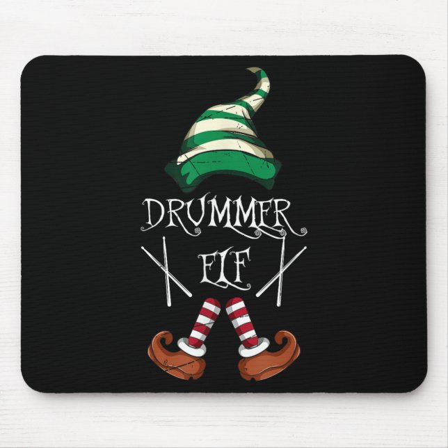 Xmas Drumsticks Music Matching Drummer Elf Pajama  Musmatta (Framsidan)