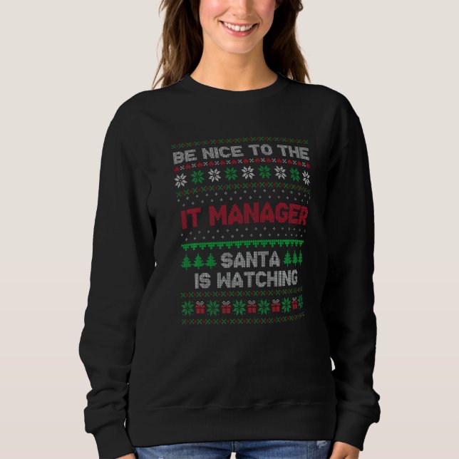 Xmas  For IT Manager IT Manager Ugly Christmas T Shirt (Framsida)