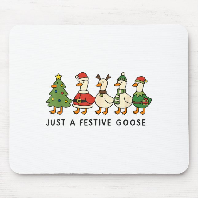 Xmas Funny Silly Goose Christmas Pjs Just A Festiv Musmatta (Framsidan)