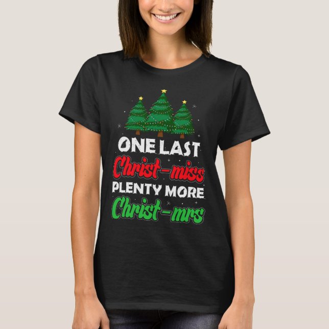 Xmas Future Bride Wife New Fiance Funny Engagement T Shirt (Framsida)