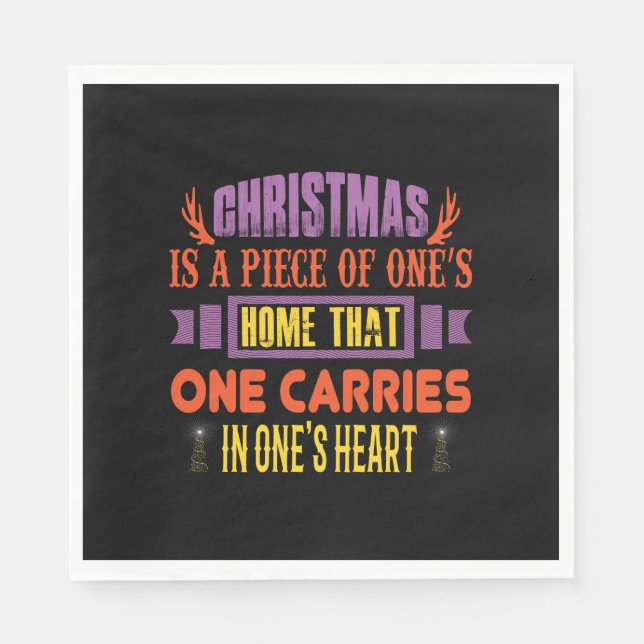 Xmas Gift Christmas Is A Piece Pappersservett (Framsidan)