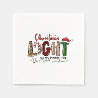 Xmas Gift Chritsmas Light Are My Favorite Color Pappersservett